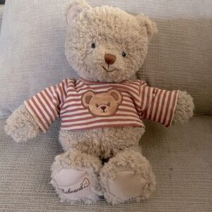 Burkowski Teddy Bear “Colin” with Striped Bear Logo Shirt